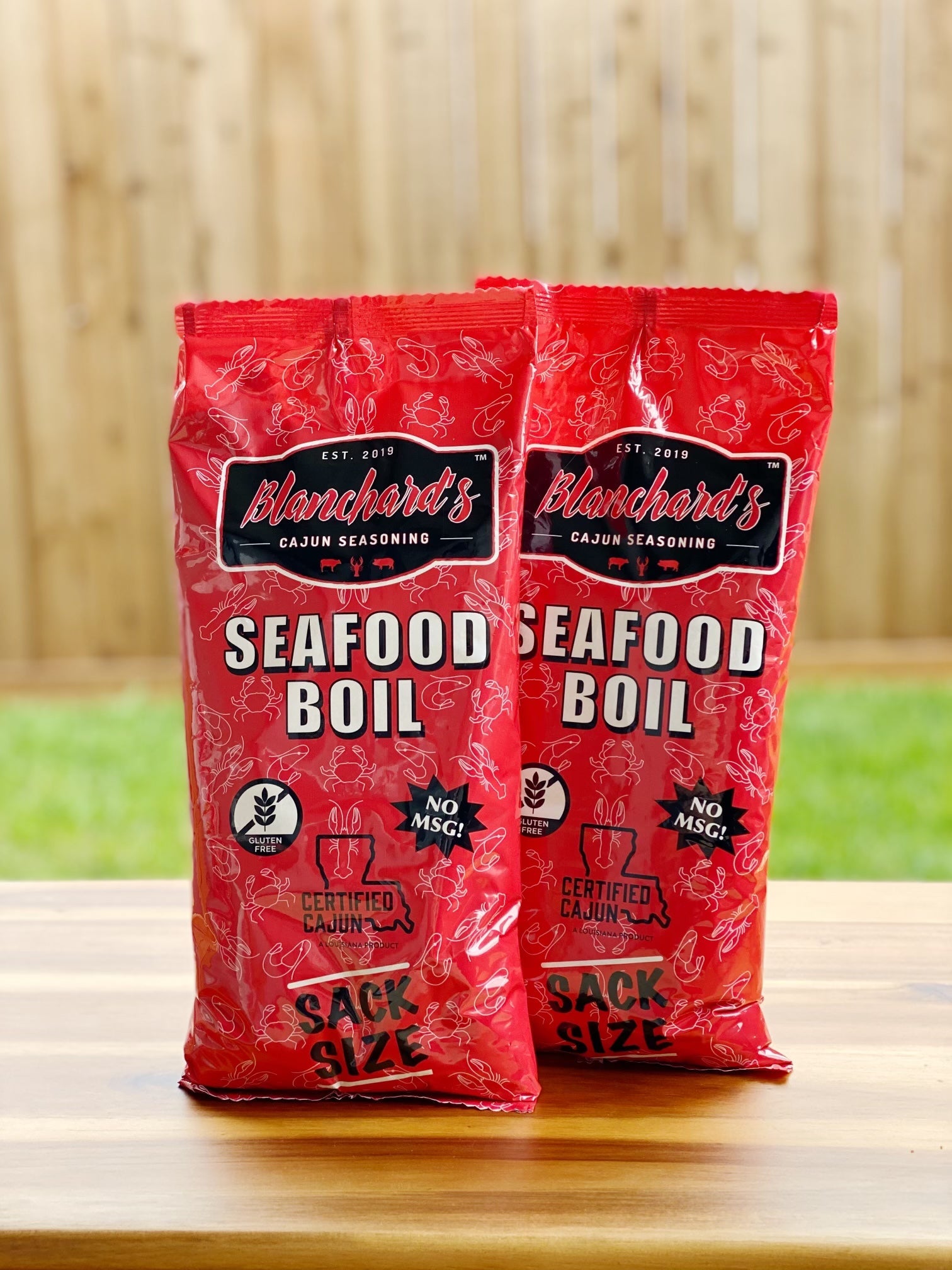 2 bags of our Cajun Seafood Boil Seasoning Blanchard's Cajun Seasoning